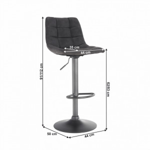 Scaun de bar, gri / negru - TP277833 - Img 17