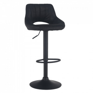 Scaun de bar, material textil negru cu efect de piele întoarsă - TP230858 - Img 15