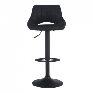 Scaun de bar, material textil negru cu efect de piele întoarsă - TP230858 - Img 19