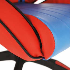Scaun de birou, gaming, albastru și roşu, 64x60x122-132 cm - TP279408 - Img 13
