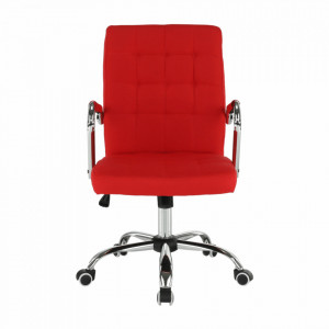 Scaun de birou, roşu, 50,5x64x92,5-102,5 cm - TP235886 - Img 20