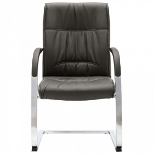 Scaun de birou tip consola, gri, piele ecologica - V289342V - Img 2