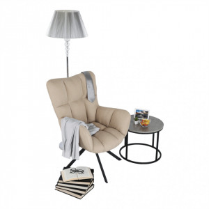 Scaun de design ţesătură bej - TP265013 - Img 14