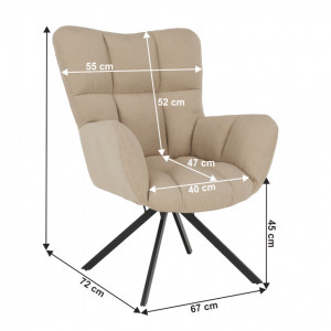 Scaun de design ţesătură bej - TP265013 - Img 18