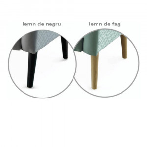 Scaun de design, ţesătură smarald, model Jungle - TP223660 - Img 3