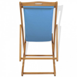 Scaun de exterior, albastru, 56 x 105 x 96 cm, lemn de tec - V43803V - Img 4
