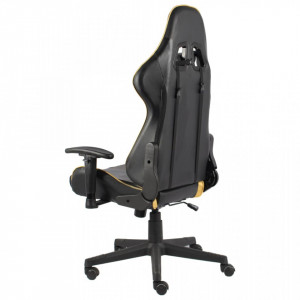 Scaun de jocuri pivotant, auriu, PVC - V20492V - Img 4