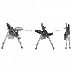 Scaun de masa inalt pentru copii, gri - V10188V - Img 3