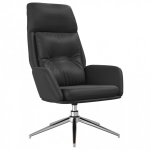 Scaun de relaxare, negru, piele naturală - V341285V - Img 1