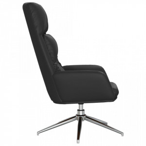 Scaun de relaxare, negru, piele naturală - V341285V - Img 4