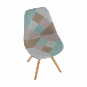 Scaun dining, patchwork mentol/maro - TP258420 - Img 9