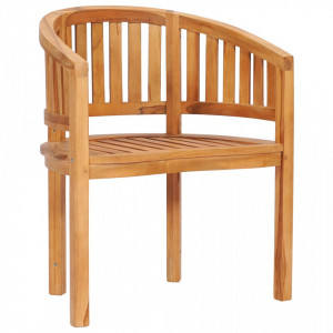 Scaun in forma de banana, lemn masiv de tec - V48018V