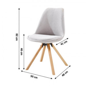 Scaun, material textil gri/lemn fag - TP202572 - Img 2