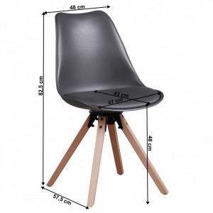 Scaun pivotant elegant, gri închis - TP288202 - Img 3