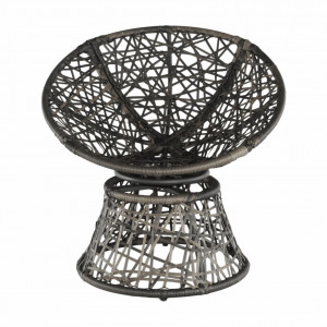 Scaun pivotant, fotoliu rotativ cu pernă, gri, 91x90 cm - TP258663 - Img 11