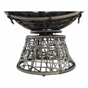 Scaun pivotant, fotoliu rotativ cu pernă, gri, 91x90 cm - TP258663 - Img 17
