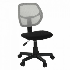 Scaun rotativ, gri și negru, 39x49x78-90 cm - TP234338 - Img 1