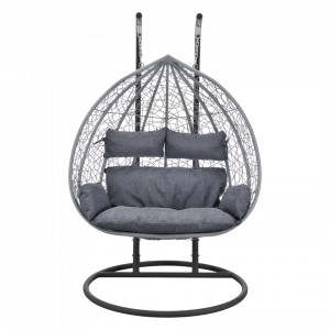 Scaun suspendat cu suport, 250 Kg, gri deschis/gri inchis - P75558385 - Img 4