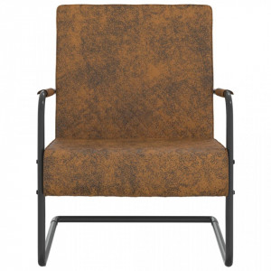 Scaun tip consolă, maro, material textil - V325734V - Img 1
