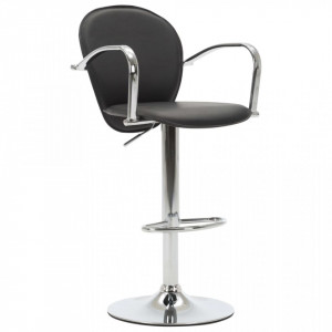 Scaune de bar cu brate, 2 buc., negru, piele ecologica - V249700V - Img 3