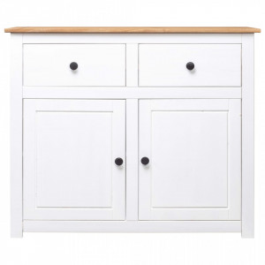 Servanta, alb, 93x40x80 cm, lemn masiv pin - V282699V - Img 4