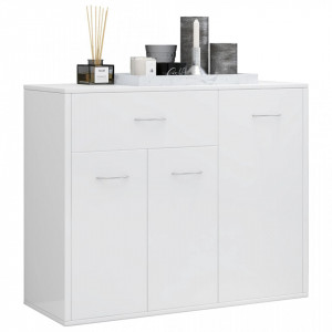 Servanta, alb lucios, 88 x 30 x 70 cm, PAL - V800681V - Img 4