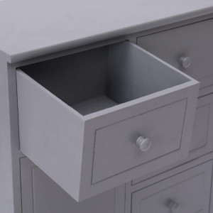 Servanta cu 10 sertare, gri, 113 x 30 x 79 cm, lemn - V284176V - Img 2