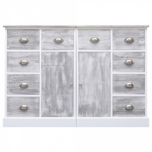 Servanta cu 10 sertare, gri, 113x30x79 cm, lemn - V284173V - Img 3