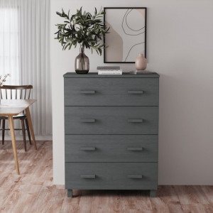 Servantă, gri închis, 79x40x103,5 cm, lemn masiv de pin - V340426V - Img 2