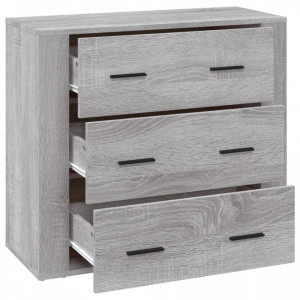 Servantă, gri sonoma, 80x33x70 cm, lemn compozit - V816582V - Img 4