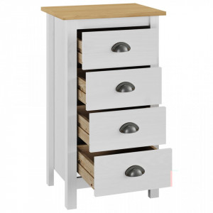 Servanta Hill Range, alb, 46 x 35 x 80 cm, lemn masiv de pin - V288914V - Img 3