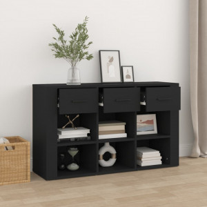 Servantă, negru, 100x30x59,5 cm, lemn compozit - V821005V - Img 3