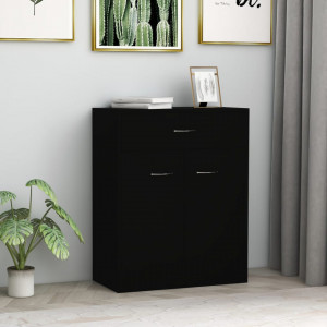 Servanta, negru, 60 x 30 x 75 cm, PAL - V800712V