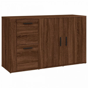 Servantă, stejar maro, 100x33x59,5 cm, lemn compozit - V821003V