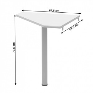 Set de birou, 150x67x73 cm, alb - TP277998 - Img 2