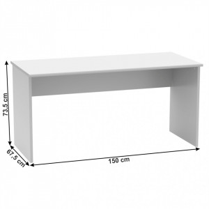Set de birou, 150x67x73 cm, alb - TP277998 - Img 8
