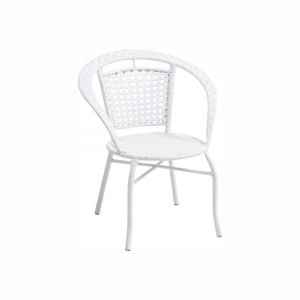 Set de grădină din ratan cu 3 piese, 1 măsuţă şi 2 scaune, alb - TP254779 - Img 10