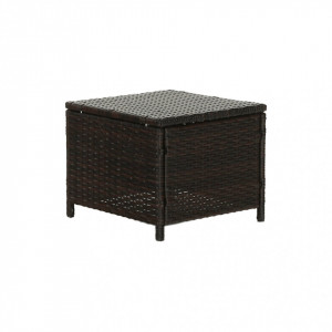 Set de grădină din ratan cu 5 piese, 1 masă, 1 colţar şi 2 tabureţi, maro - TP194917 - Img 8