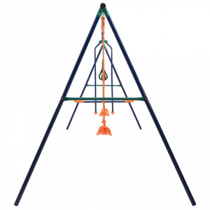 Set de leagăne cu inele de gimnastică și 4 locuri, oțel - V92315V - Img 3