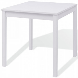 Set de masă, trei piese, alb, lemn de pin - V242955V - Img 3