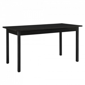 Set masa cu 6 scaune imitatie de piele, negru - P53897511 - Img 3