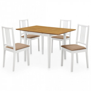 Set mobilier de bucatarie, 5 piese, alb, MDF - V276409V - Img 1