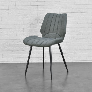 Set patru bucati scaune design, 77 x 57,5 x 46 cm, gri inchis - P58616388 - Img 1
