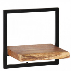 Set rafturi de perete 5 piese, lemn masiv de acacia si otel - V246014V - Img 4