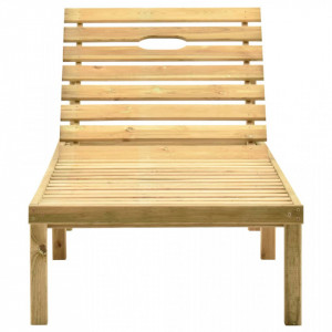 Șezlong de grădină cu masă și pernă, lemn de pin tratat - V3065834V - Img 3