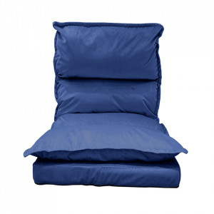 Şezlong pliant pe podea, ţesătură de catifea albastră - TP290581 - Img 3