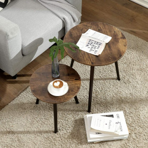 SOMCI10 - Set 2x Masute cafea stil Industrial, 45 x 45 x 50 si 34.5 x 34.5 x 35.5 cm - Img 4