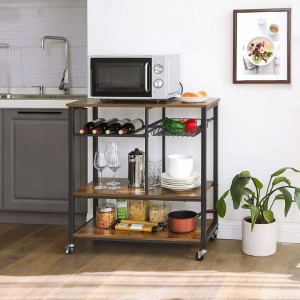 SORAI10 - Rafturi bucatarie stil Industrial, 80 x 40 x 86.5 cm - Img 3