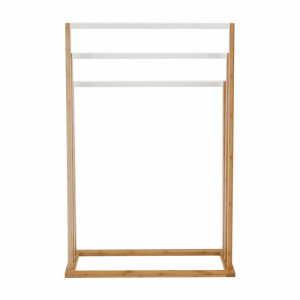 Stand pt. prosoape, bambus și alb, 54x24x82 cm - TP234014 - Img 8