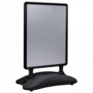 Suport de afis A1, postament cu apa, negru, aliaj aluminiu - V51205V